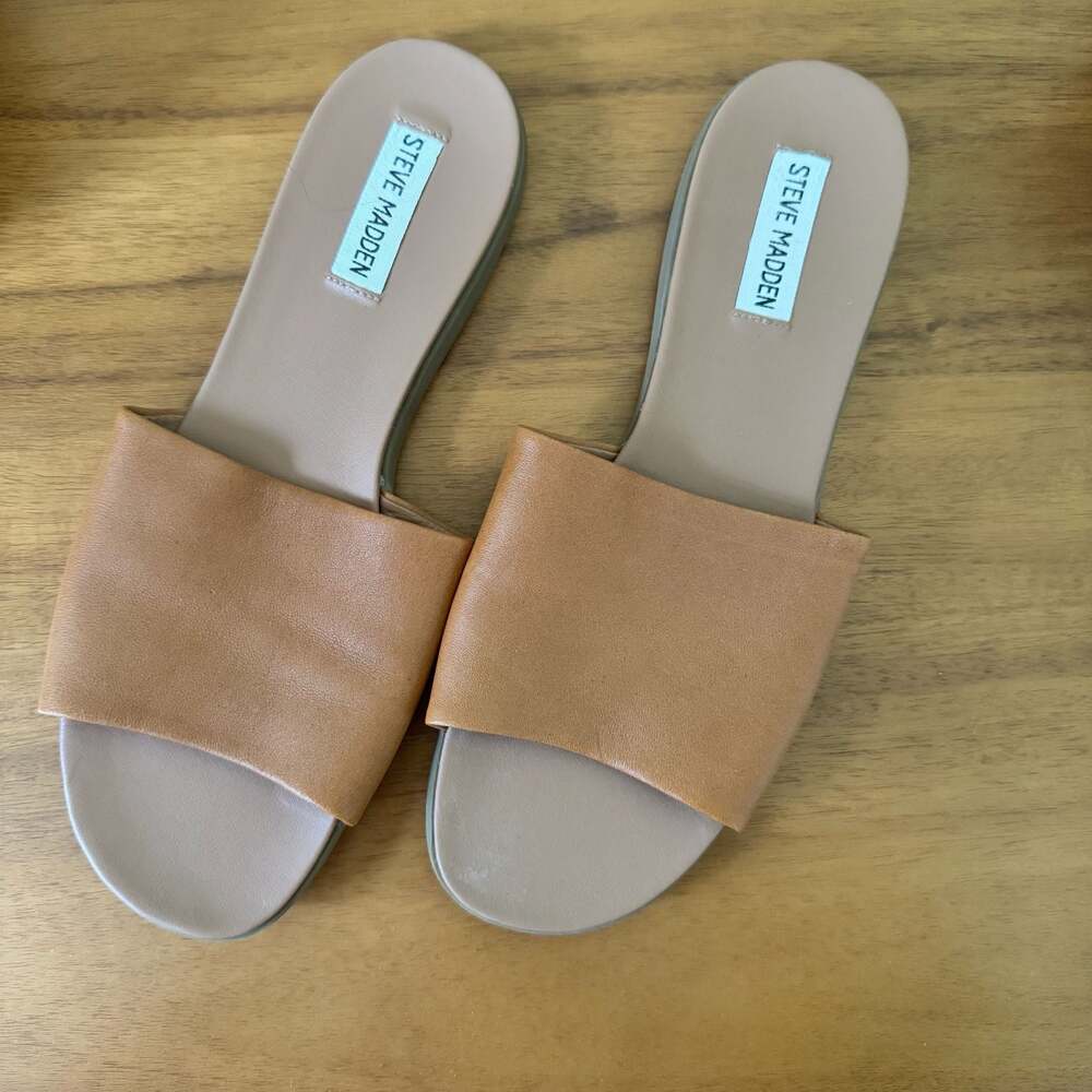 STEVE MADDEN Karolyn Slide - Tan – 9.5M
